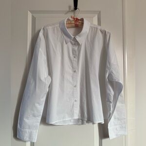 Madewell Signature Poplin Hartfield Crop shirt long sleeve